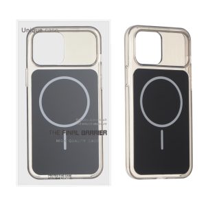 قاب اورجینال Unique Case مستطیلی MagSafe لنز شفاف ژله ای Apple iPhone 13 Pro Max - مشکی (پک دار)