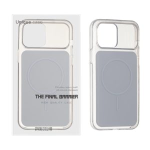 قاب اورجینال Unique Case مستطیلی MagSafe لنز شفاف ژله ای Apple iPhone 13 Pro Max - خاکستری (پک دار)