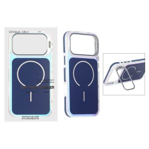 قاب اورجینال Unique Case هفت رنگ MagSafe دور رنگی لنز استندشو Apple iPhone 17 Pro Max / iPhone 18 Pro Max - سرمه ای (پک دار)