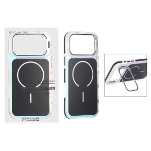 قاب اورجینال Unique Case هفت رنگ MagSafe دور رنگی لنز استندشو Apple iPhone 17 Pro / iPhone 18 Pro - مشکی (پک دار)