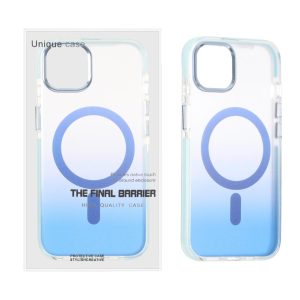 قاب اورجینال Unique Case مات MagSafe دور رنگی لنز آلومینیومی Apple iPhone 13 / iPhone 14 - آبی (پک دار)