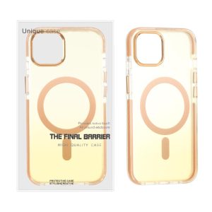 قاب اورجینال Unique Case مات MagSafe دور رنگی لنز آلومینیومی Apple iPhone 13 / iPhone 14 - صحرایی (پک دار)