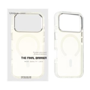 قاب اورجینال Unique Case مات MagSafe دور رنگی لنز آلومینیومی Apple iPhone 17 Pro Max / iPhone 18 Pro Max - سفید (پک دار)