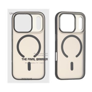 قاب اورجینال Unique Case مات MagSafe دور رنگی Soft لنز آلومینیومی Apple iPhone 17 Pro - مشکی (پک دار)