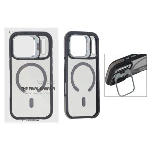 قاب اورجینال Bracket Unique Case مات Magsafe لنز آلومینیومی استندشو Apple iPhone 17 Pro - خاکستری (پک دار)