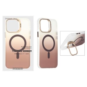 قاب اورجینال Unique Case مات دور رنگ MagSafe لنز فلزی استندشو Apple iPhone 13 Pro Max - صحرایی (پک دار)