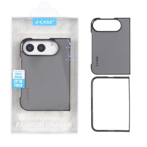 قاب اورجینال j Case چرمی Apple iPhone 18 Ultra (Fold) - خاکستری (پک دار) - MPS