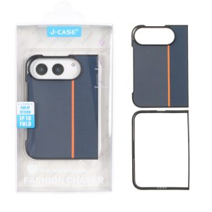 قاب اورجینال j Case چرمی سوزنی Apple iPhone 18 Ultra (Fold) - سرمه ای (پک دار) - MPS