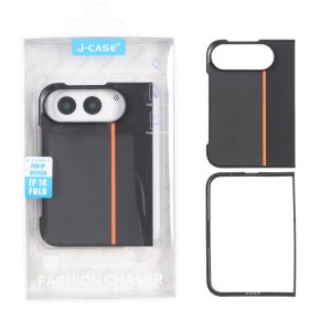 قاب اورجینال j Case چرمی سوزنی Apple iPhone 18 Ultra (Fold) - مشکی (پک دار) - MPS