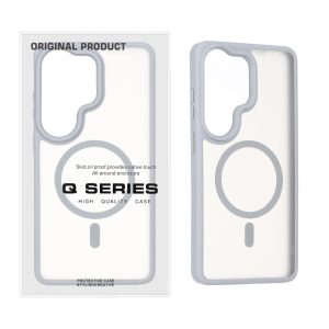 قاب اورجینال Q Series مات MagSafe لنز برجسته Samsung Galaxy S26 Ultra - طوسی (پک دار) - MPS