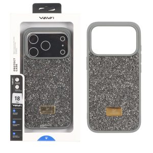 قاب اوجینال Swarovski Vawi مدل Apple iPhone 17 Pro / iPhone 18 Pro - خاکستری (پک دار) - MPS