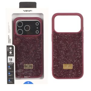 قاب اوجینال Swarovski Vawi مدل Apple iPhone 17 Pro / iPhone 18 Pro - زرشکی (پک دار) - MPS