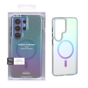 قاب اوجینال Puloka هفت رنگ MagSafe دور ژله ای شفاف Samsung Galaxy S26 Ultra - طرح 1 (پک دار)