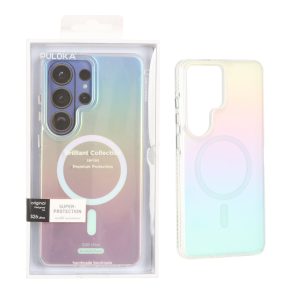 قاب اوجینال Puloka هفت رنگ MagSafe دور ژله ای شفاف Samsung Galaxy S26 Ultra - طرح 2 (پک دار)