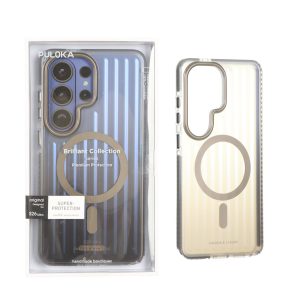قاب اوجینال Puloka کرکره ای MagSafe دور رنگی Samsung Galaxy S26 Ultra - خاکستری (پک دار)