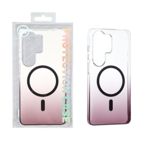 قاب اورجینال AV شفاف کریستالی MagSafe دو رنگ Samsung Galaxy S26 Ultra - مشکی (پک دار)