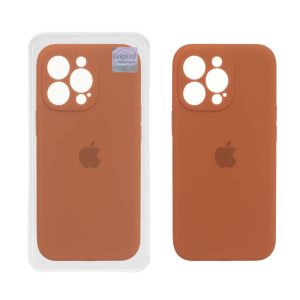 قاب سیلیکونی پاک کنی اورجینال Master Quality مدل Apple iPhone 13 Pro - قهوه ای روشن (پک دار)