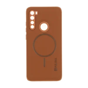 قاب Puloka جیر طرح مگ سیف Slim محافظ لنزدار Xiaomi Redmi Note 8 - قهوه ای روشن