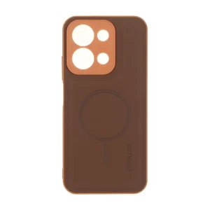 قاب Puloka جیر طرح مگ سیف Slim محافظ لنزدار نسخه گلوبال Xiaomi Redmi 15C / Poco C85 - قهوه ای