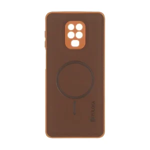 قاب Puloka جیر طرح مگ سیف Slim محافظ لنزدار Xiaomi Redmi Note 9S / Redmi Note 9 Pro / Redmi Note 9 Pro Max - قهوه ای