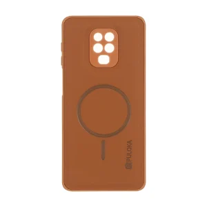 قاب Puloka جیر طرح مگ سیف Slim محافظ لنزدار Xiaomi Redmi Note 9S / Redmi Note 9 Pro / Redmi Note 9 Pro Max - قهوه ای روشن