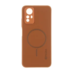 قاب Puloka جیر طرح مگ سیف Slim محافظ لنزدار Xiaomi Redmi Note 12S - قهوه ای روشن