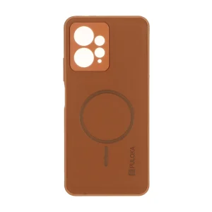 قاب Puloka جیر طرح مگ سیف Slim محافظ لنزدار Xiaomi Redmi Note 12 4G - قهوه ای روشن