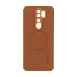 قاب Puloka جیر طرح مگ سیف Slim محافظ لنزدار Xiaomi Redmi Note 8 Pro - قهوه ای روشن
