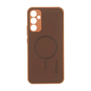 قاب Puloka جیر طرح مگ سیف Slim محافظ لنزدار Samsung Galaxy A34 - قهوه ای