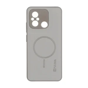 قاب Puloka جیر طرح مگ سیف Slim محافظ لنزدار Xiaomi Redmi 12C / Redmi 11A / Poco C55 - طوسی