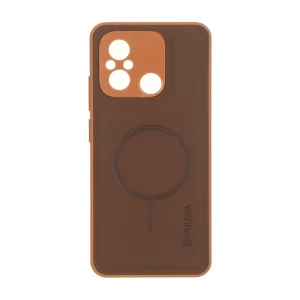 قاب Puloka جیر طرح مگ سیف Slim محافظ لنزدار Xiaomi Redmi 12C / Redmi 11A / Poco C55 - قهوه ای