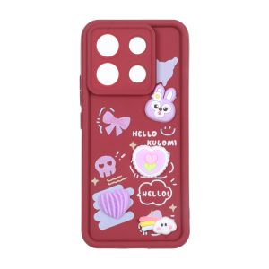 قاب Solid Case عروسک برجسته Baby مدل Xiaomi Redmi Note 13 Pro 5G / Poco X6 5G - زرشکی - MPS