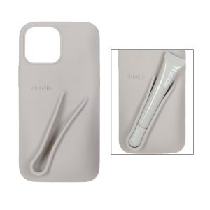 قاب سیلیکونی پاک کنی rhode با ست لیپ گلاس Apple iPhone 13 Pro Max / iPhone 12 Pro Max - طوسی