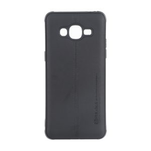 قاب Puloka طرح چرم دوخت دار محافظ لنزدار Samsung Galaxy J2 Prime / G530 / Grand Prime - مشکی