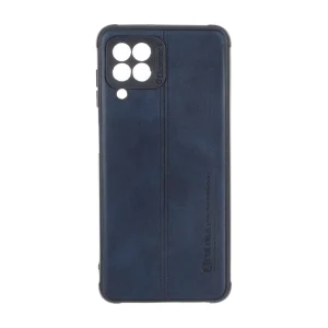 قاب Puloka طرح چرم دوخت دار محافظ لنزدار Samsung Galaxy A22 4G / M22 / M32 4G / F22 - سرمه ای