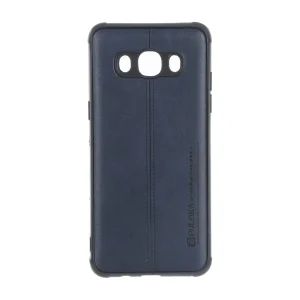 قاب Puloka طرح چرم دوخت دار محافظ لنزدار Samsung Galaxy J5 (2016) / J510 - سرمه ای
