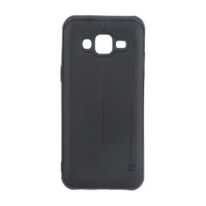 قاب Puloka طرح چرم دوخت دار محافظ لنزدار Samsung Galaxy J5 (2015) / J500 - مشکی