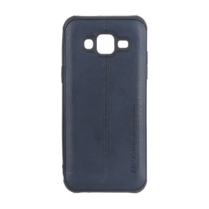 قاب Puloka طرح چرم دوخت دار محافظ لنزدار Samsung Galaxy J5 (2015) / J500 - سرمه ای