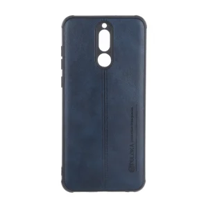 قاب Puloka طرح چرم دوخت دار محافظ لنزدار Huawei Mate 10 Lite - سرمه ای