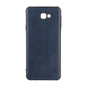 قاب Puloka طرح چرم دوخت دار محافظ لنزدار Samsung Galaxy J7 Prime / G610 - سرمه ای