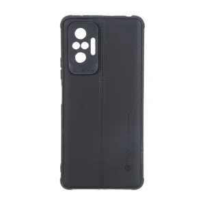 قاب Puloka طرح چرم دوخت دار محافظ لنزدار Xiaomi Redmi Note 10 Pro 4G / Redmi Note 10 Pro Max - مشکی