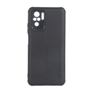 قاب Puloka طرح چرم دوخت دار محافظ لنزدار Xiaomi Redmi Note 10 4G / Redmi Note 10S / Poco M5S - مشکی