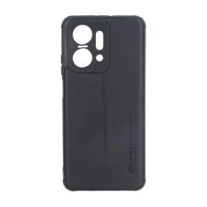 قاب Puloka طرح چرم دوخت دار محافظ لنزدار Honor X7a - مشکی