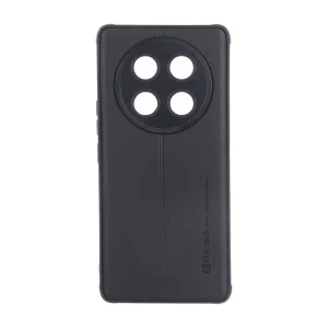 قاب Puloka طرح چرم دوخت دار محافظ لنزدار Honor X9c - مشکی