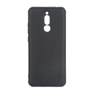 قاب Puloka طرح چرم دوخت دار محافظ لنزدار Xiaomi Redmi 8 - مشکی