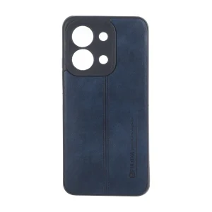 قاب Puloka طرح چرم دوخت دار محافظ لنزدار نسخه گلوبال Xiaomi Redmi 15C / Poco C85 - سرمه ای