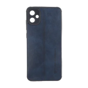 قاب Puloka طرح چرم دوخت دار محافظ لنزدار Samsung Galaxy A05 / M05 / F05 - سرمه ای