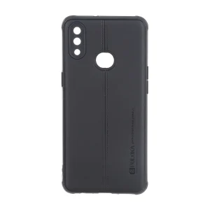 قاب Puloka طرح چرم دوخت دار محافظ لنزدار Samsung Galaxy A10s - مشکی