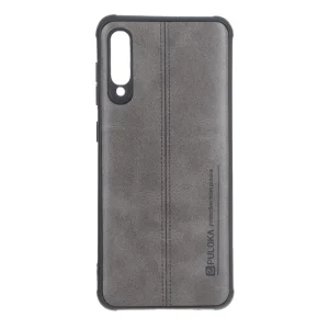 قاب Puloka طرح چرم دوخت دار محافظ لنزدار Samsung Galaxy A50 / A50s / A30s - طوسی