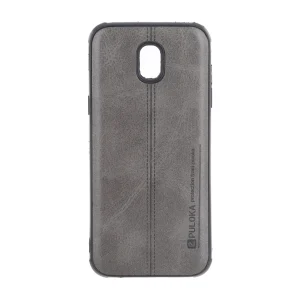 قاب Puloka طرح چرم دوخت دار Samsung Galaxy J5 Pro / J530 - طوسی